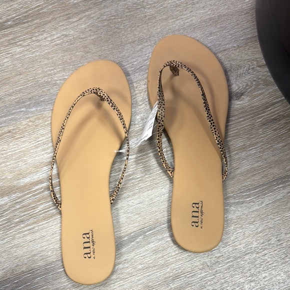 a.n.a Shoes - a.n.a Tan Flip Flops Size 10
